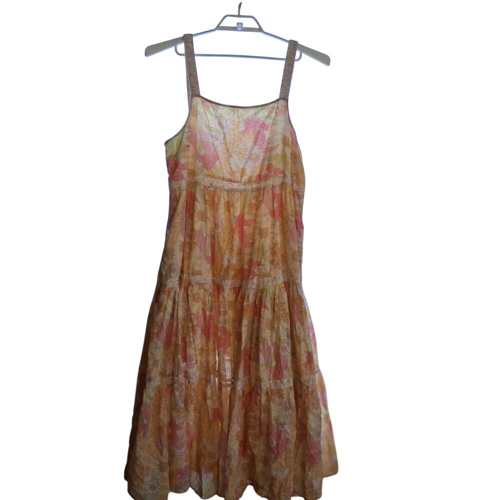 American Eagle dress womens XL Boardwalk Midi floral cotton